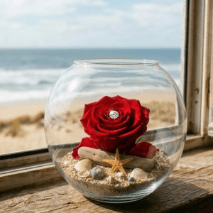 La rose éternelle rouge