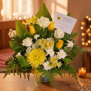 bouquet de fleurs pour condoléances